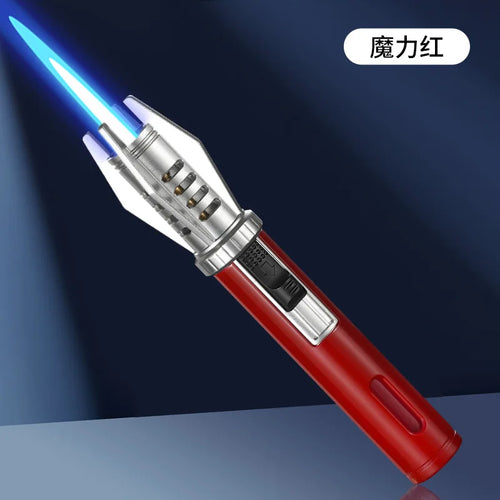 Powerful Metal Jet Torch Lighter | Windproof Refillable Gas | BBQ Cigar Cooking | Men's Gift