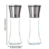200ml Stainless Steel & Glass Pepper & Salt Grinder | Adjustable Coarseness | Manual Kitchen Mill