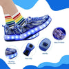 Boys Girls Sports Shoes with Wheels and LED Flashing Rechargeable Roller Skates Retractable Shoes Good for Birthday Gift
