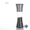 Stainless Steel & Glass Pepper Grinder | 180/200ml Spice Bottle | Manual Spice Mill | Kitchen Gadget