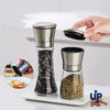 Stainless Steel & Glass Pepper Grinder | 180/200ml Spice Bottle | Manual Spice Mill | Kitchen Gadget