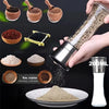 200ml Stainless Steel & Glass Pepper & Salt Grinder | Adjustable Coarseness | Manual Kitchen Mill