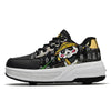 2023 New Fashion Casual Adult 4 Wheels Roller Skates Shoes Kids Boys Girls Sliding Sport Deformation Sneakers Footwear Game Gift