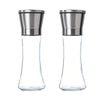 200ml Stainless Steel & Glass Pepper & Salt Grinder | Adjustable Coarseness | Manual Kitchen Mill