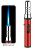 Long Style Welding Gun Gas Lighter | 360° Metal Outdoor | Red & Blue Flame | Refillable Butane