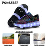 Men's Detachable 4 Wheel Roller Skates Shoes New Sneakers With LED For Men Quality Boys Skating Skates Shoes With Wheels