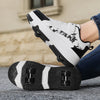 Kids Roller Skate Shoes | 4-Wheel Fashion Casual Sneakers | Boys & Girls Gift | Outdoor Sport Footwear