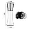 180/200ml Stainless Steel & Glass Salt & Pepper Grinder | Manual Household Kitchen Gadget