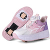 New Deform Sneakers With Wheels Roller Skate 2 Wheels Shoes Skates Outdoor Sliding Sport Footwear Gift For Teenager Girls Boys