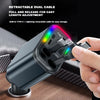 5-in-1 Car Charger 180W Super Fast Charging | 2 Retractable Cables | Starlight Design | iOS & Android