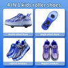 Boys Girls Sports Shoes with Wheels and LED Flashing Rechargeable Roller Skates Retractable Shoes Good for Birthday Gift