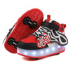 LED Light-Up Kids Roller Skate Shoes | Detachable 4-Wheel Deformation Sneakers