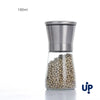 Stainless Steel & Glass Pepper Grinder | 180/200ml Spice Bottle | Manual Spice Mill | Kitchen Gadget