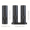 Electric Rechargeable Salt & Pepper Grinder Set | Gravity Spice Mill | Adjustable | 1 or 2 Pack