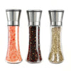 200ml Stainless Steel & Glass Pepper & Salt Grinder | Adjustable Coarseness | Manual Kitchen Mill