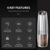 Gravity Sensing Electric Salt & Pepper Grinder | Adjustable Coarseness | Battery Powered Spice Mill