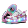 Roller Skate Sneakers Summer 2023 Fashion Casual Sports Boots Boys Girls 2 Wheels Shoes Children Gift Game Lighted Footwear