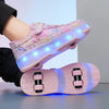 Men's Detachable 4 Wheel Roller Skates Shoes New Sneakers With LED For Men Quality Boys Skating Skates Shoes With Wheels