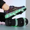 Men's Detachable 4 Wheel Roller Skates Shoes New Sneakers With LED For Men Quality Boys Skating Skates Shoes With Wheels