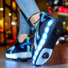 Invisible Bottom Flying Shoes with Wheels Hot Sale Of The Season Unisex Kids' Double Wheel Walking Shoes Roller Skates Entertain