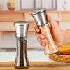 200ml Stainless Steel & Glass Pepper & Salt Grinder | Adjustable Coarseness | Manual Kitchen Mill