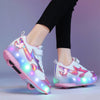 Roller Skate Sneakers Summer 2023 Fashion Casual Sports Boots Boys Girls 2 Wheels Shoes Children Gift Game Lighted Footwear