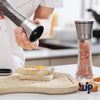 Stainless Steel & Glass Pepper Grinder | 180/200ml Spice Bottle | Manual Spice Mill | Kitchen Gadget
