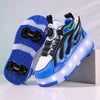 Kids USB Rechargeable LED Roller Skate Shoes | 4-Wheel Light-Up Sneakers for Boys & Girls