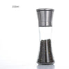 180/200ml Stainless Steel & Glass Salt & Pepper Grinder | Manual Household Kitchen Gadget