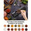 Electric Rechargeable Salt & Pepper Grinder Set | Gravity Spice Mill | Adjustable | 1 or 2 Pack
