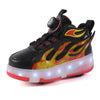 Roller Sneakers for Kids Light Up Shoes Boys Girls 4 Wheel Sneakers USB LED Skate Shoes Size 29-39