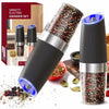 Gravity Sensing Electric Salt & Pepper Grinder | Adjustable Coarseness | Battery Powered Spice Mill