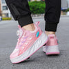 Children Kids Roller Skates Shoes Deformation Unisex Parkour Wheel Sneaker For Boys Girls Footwear Outdoor Trendy Casual Walking