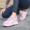 Kids Roller Skate Shoes | 4-Wheel Fashion Casual Sneakers | Boys & Girls Gift | Outdoor Sport Footwear