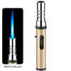 Long Style Welding Gun Gas Lighter | 360° Metal Outdoor | Red & Blue Flame | Refillable Butane