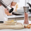 180/200ml Stainless Steel & Glass Salt & Pepper Grinder | Manual Household Kitchen Gadget