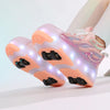 Kids USB Rechargeable LED Roller Skate Shoes | 4-Wheel Light-Up Sneakers for Boys & Girls