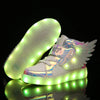 Children's Led Light Roller Skate Shoes Kids Casual Sport 4 Wheels with Brake Sneaker Girl Boy Wing Boots Birthday Gift Footwear