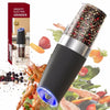 Gravity Sensing Electric Salt & Pepper Grinder | Adjustable Coarseness | Battery Powered Spice Mill
