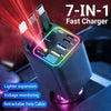 5-in-1 Car Charger 66W Fast Charging | Retractable Cable PD30W QC22.5W | iPhone & Android