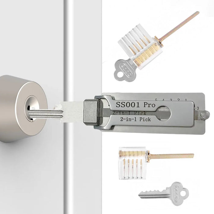 SS001 PRO & SS002 PRO Key Decoder & O-Ring Pick Set | Stainless Steel Locksmith Tool Kit