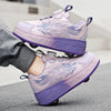 Roller Skating Shoes Boy Girl Fashion Casual Sport 4 Wheels Sneakers Kids Outdoor Boots Children Toys Gift Game Footwear