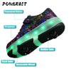 Men's Detachable 4 Wheel Roller Skates Shoes New Sneakers With LED For Men Quality Boys Skating Skates Shoes With Wheels