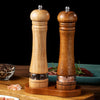 Manual Solid Wood Salt & Pepper Grinder | 6" & 8" | Adjustable Ceramic Grinder | Kitchen Cooking Tool